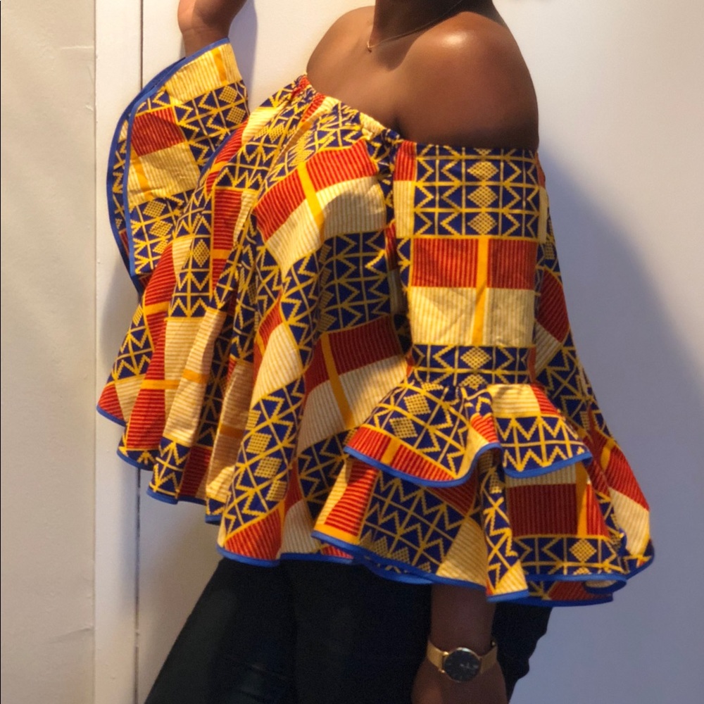Ankara off shoulder top